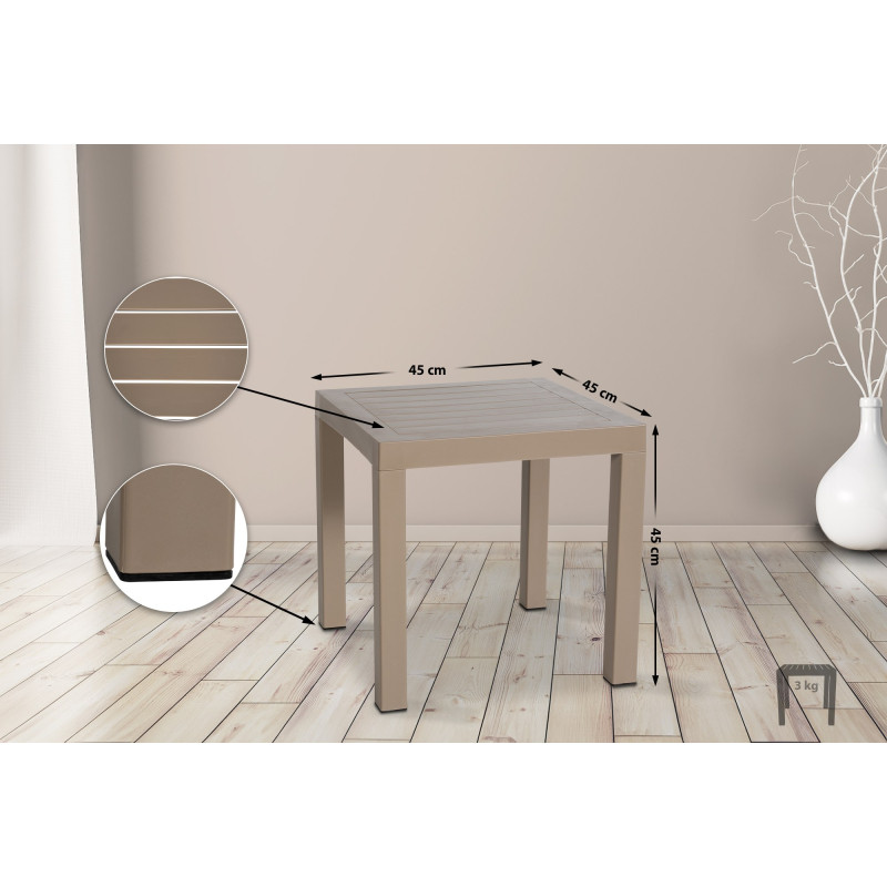 Table d'appoint océan taupe