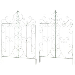 Ensemble de 2 treillis pour Mandevilla vert antique