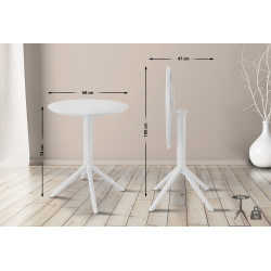 Table pliante Sky ronde blanc