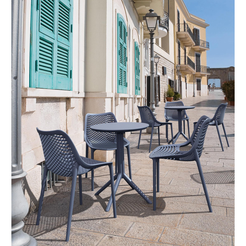 Table pliante Sky ronde noir