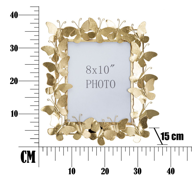Cadre photo Papillon Glam – 35 × 15 × 38 cm (dimensions intérieures : 20 × 25 cm)