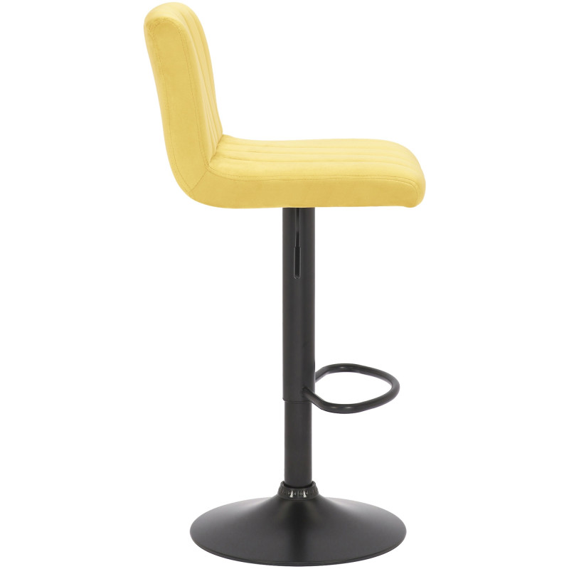 Tabouret de bar en velours Jamie jaune