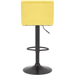 Tabouret de bar en velours Jamie jaune
