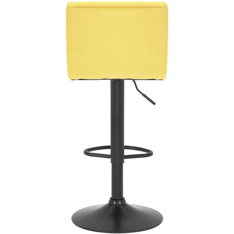 Tabouret de bar en velours Jamie jaune