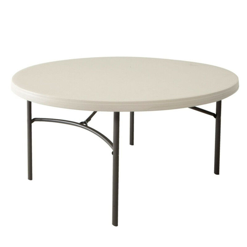 Table d'appoint Lifetime Crème 152 x 74 x 152 cm Acier Plastique