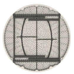 Table d'appoint Lifetime Crème 152 x 74 x 152 cm Acier Plastique