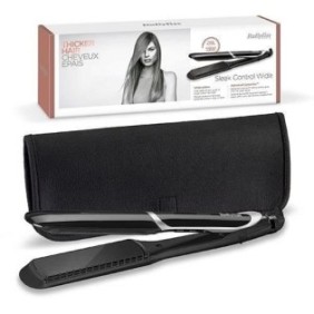 Lisseur Sleek Control Wide Babyliss ST397E - avec plaques tourmaline céramique - peigne amovible pour les cheveux longs et épais