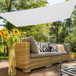 Voile d'ombrage Aktive Blanc 200 x 0,5 x 300 cm Rectangulaire (6 Unités)