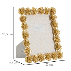 Cadre photo Roses – 21 × 2,5 × 25,5 cm (format intérieur : 15 × 20 cm)