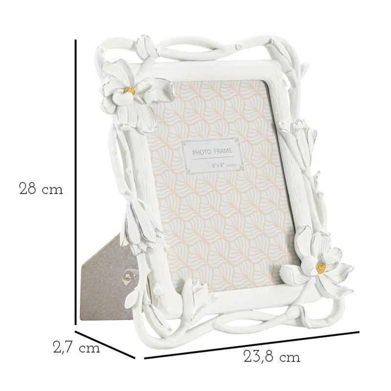 Cadre photo Magnolia – 23,8 × 2,7 × 28 cm (format intérieur : 15 × 20 cm)