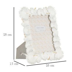 Cadre photo Feuille de palmier – 22,7 × 1,5 × 28 cm (format intérieur : 15 × 20 cm)