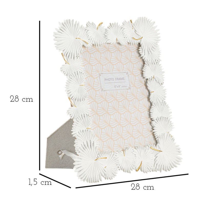 Cadre photo Feuille de palmier – 22,7 × 1,5 × 28 cm (format intérieur : 15 × 20 cm)