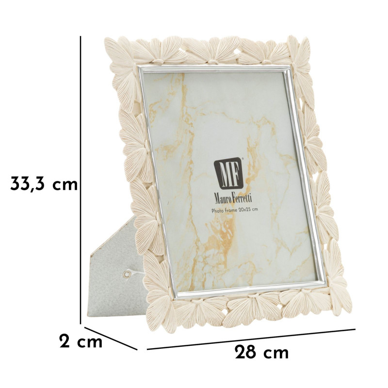 Cadre photo Papillon – 28 × 2 × 33,3 cm (dimension intérieure : 20 × 25 cm)