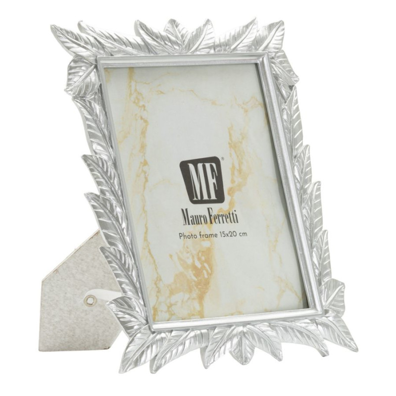 Cadre photo Leavy argent – 21,2 × 1,7 × 26,8 cm (dimension intérieure : 15 × 20 cm)