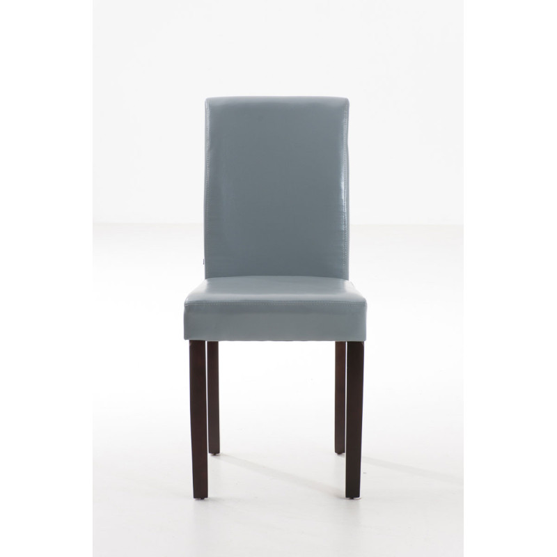 Chaise de salle à manger Ina, marron foncé/gris