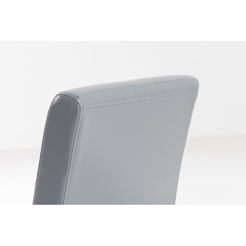 Chaise de salle à manger Ina, marron foncé/gris