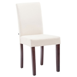 Chaise de salle à manger Ina en tissu couleur cappuccino crème