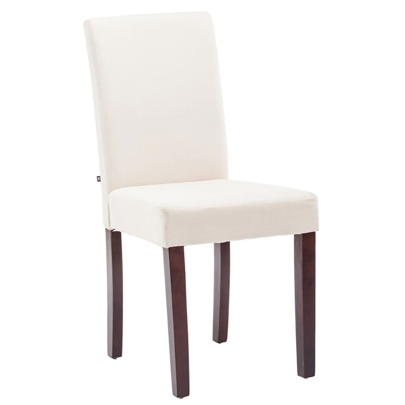 Chaise de salle à manger Ina en tissu couleur cappuccino crème