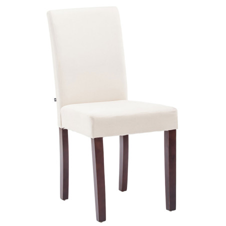 Chaise de salle à manger Ina en tissu couleur cappuccino crème