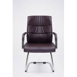 Chaise visiteur marron Sievert