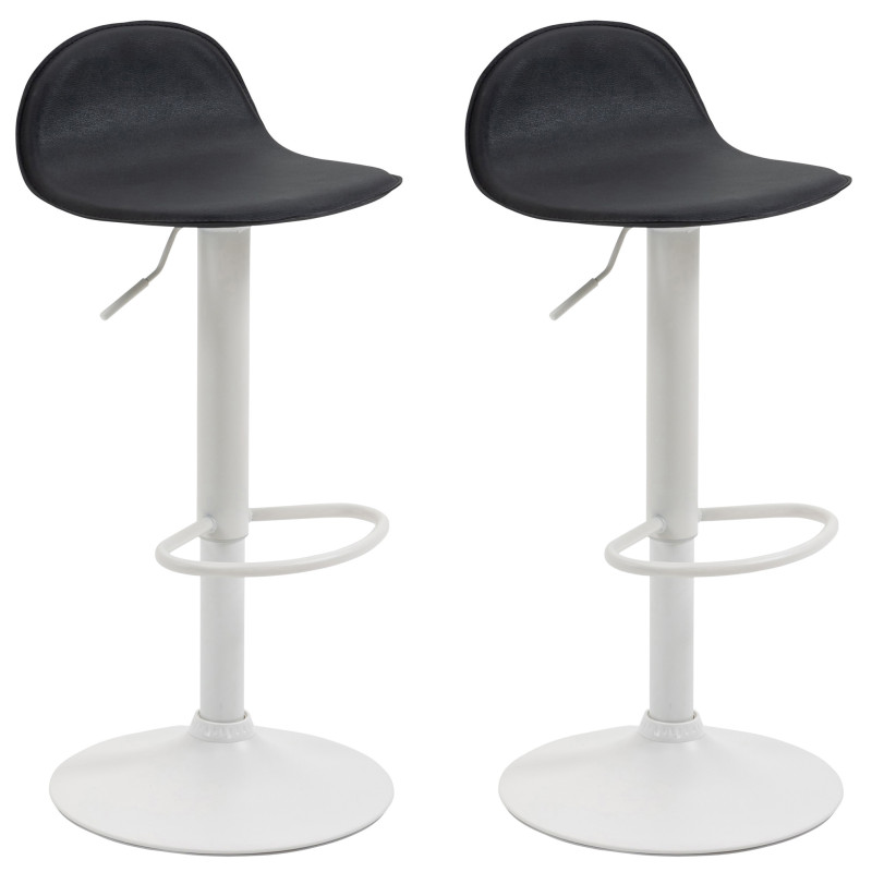 Lot de 2 tabourets de bar Lana V2 noir