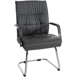 Chaise visiteur grise Sievert