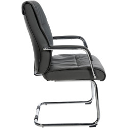 Chaise visiteur grise Sievert