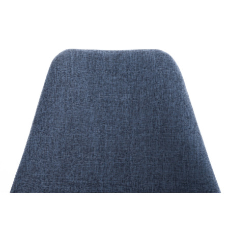 Chaise Pegleg, tissu carré, bleu naturel