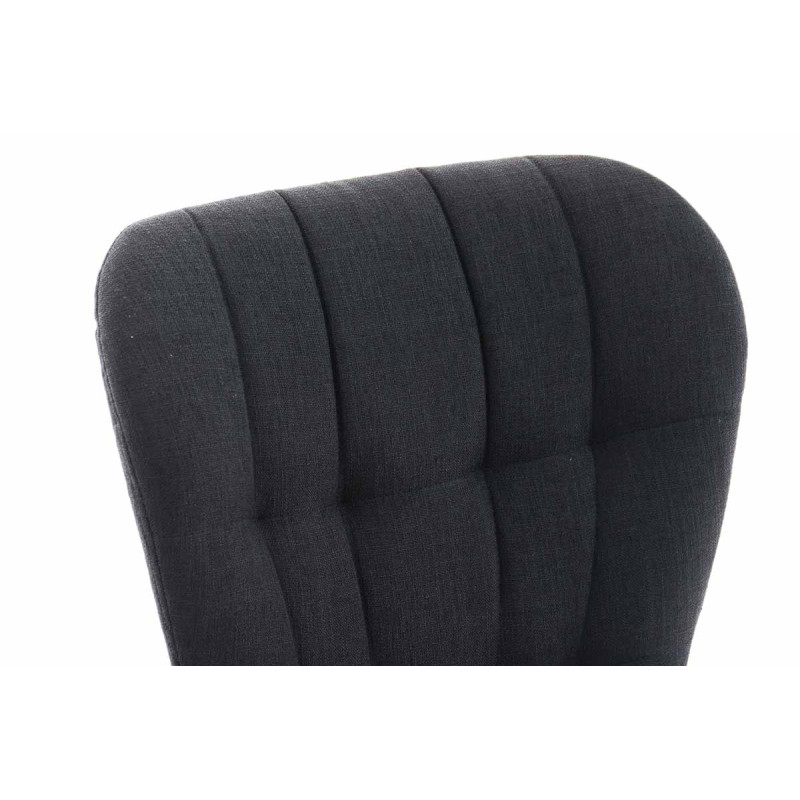 Chaise Elda, tissu noir naturel