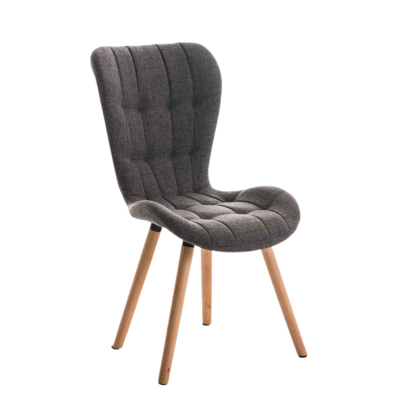 Chaise Elda, tissu : gris clair naturel