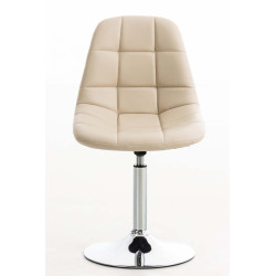 Fauteuil Emil, similicuir, crème