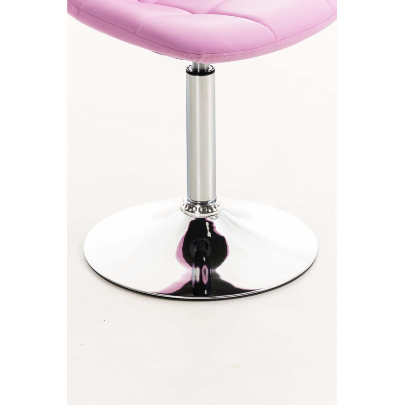 Fauteuil Emil, similicuir rose