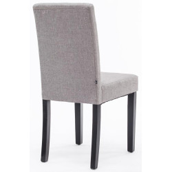 Ensemble de 4 chaises de salle à manger Ina, tissu noir et gris clair