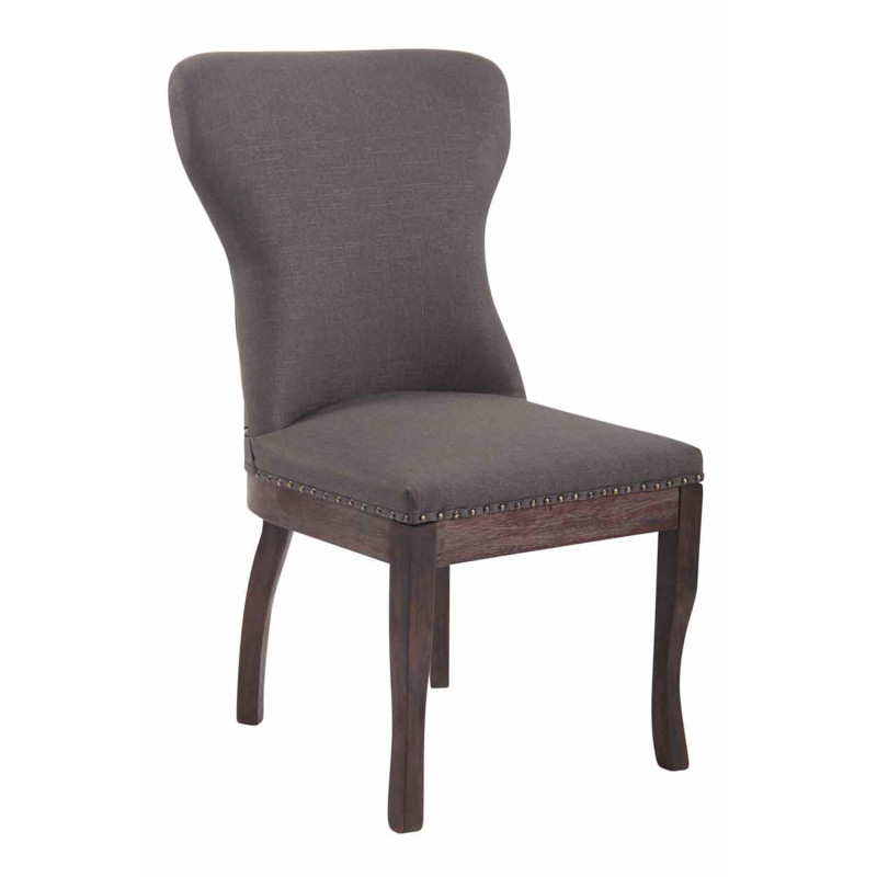 Fauteuil Windsor, tissu gris foncé