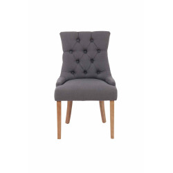 Chaise de salle à manger Aberdeen, tissu gris foncé clair antique
