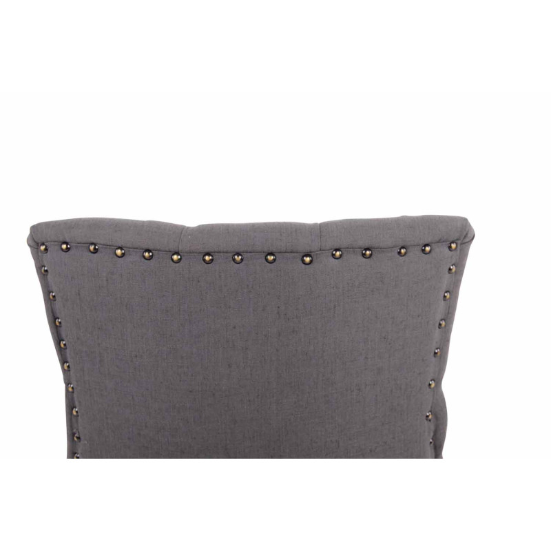 Chaise de salle à manger Aberdeen, tissu gris foncé clair antique