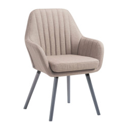 Fauteuil Florian, tissu gris taupe